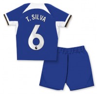 Koszulka piłkarska Chelsea Thiago Silva #6 Strój Domowy dla dzieci 2023-24 tanio Krótki Rękaw (+ Krótkie spodenki)